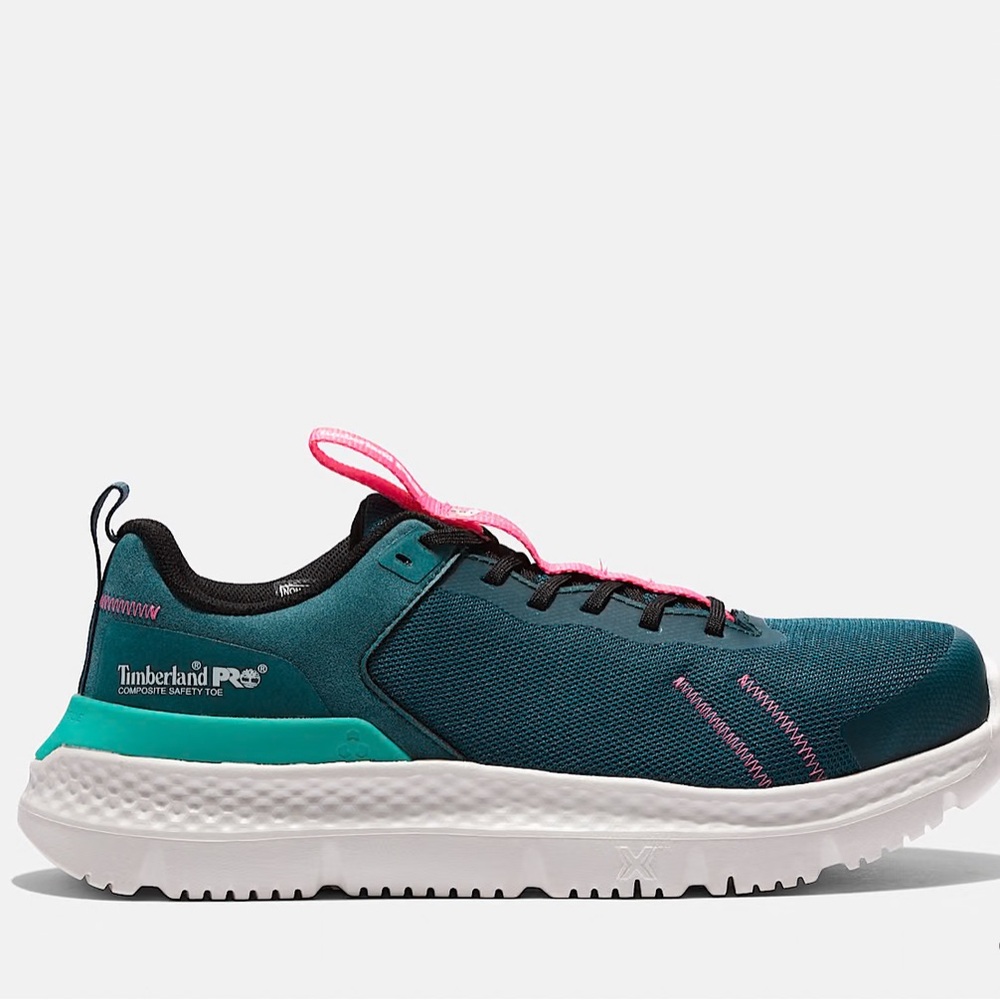 Timberland PRO Setra Composite Toe Work Sneakers Teal Pink Women’s 7 NEW IN BOX